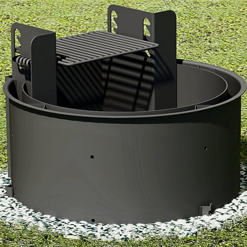 Campfire Rings: Double Wall Firering with Optional Angle Spade Anchors ( LDW-36/18/AL )